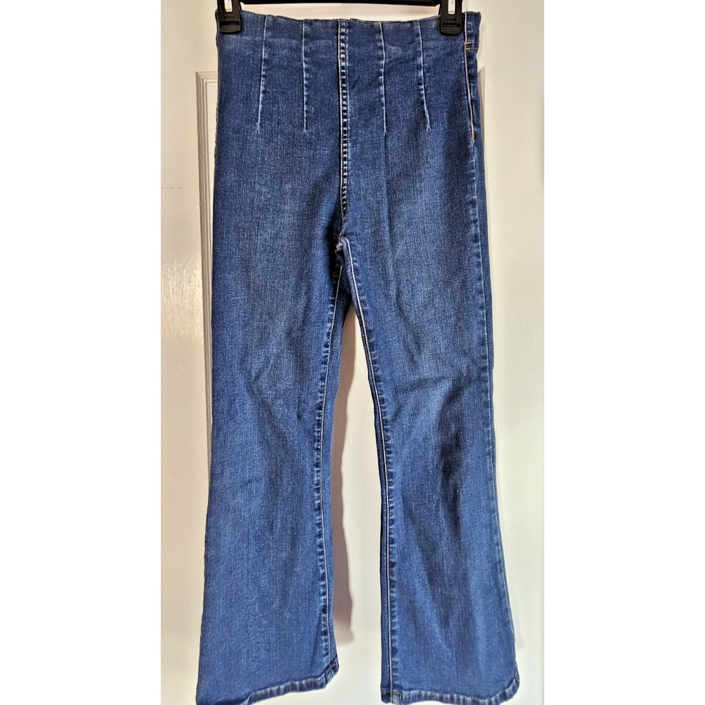 Free People Ultra High rise pull on jeans womans W26 stretch